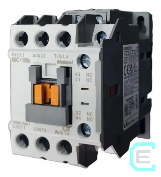 Contactor Trifásico Carlo Gavazzi de 3 Polos para Riel, Serie CGDP Control Embebido - Componentes Eléctricos