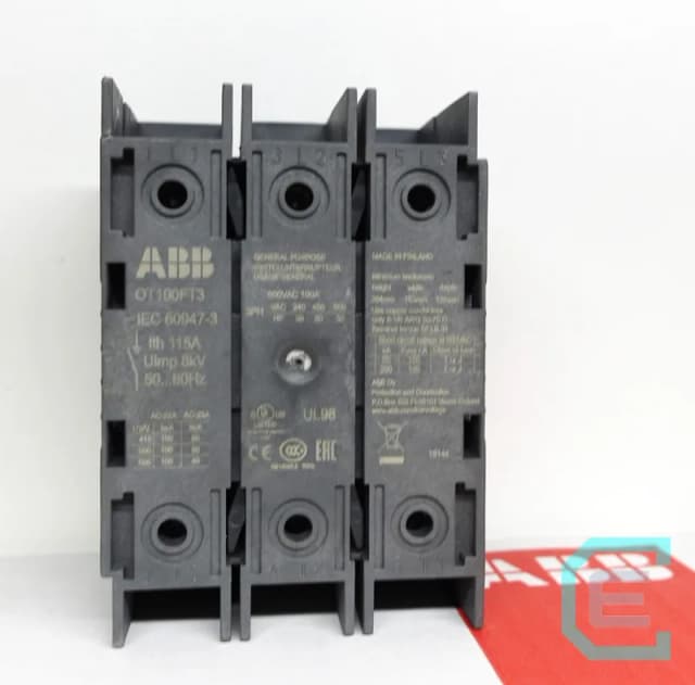 JUEGO DE MANETA Y DESCONECTADOR DE 3x100 AMPER ABB - Switch desconectador