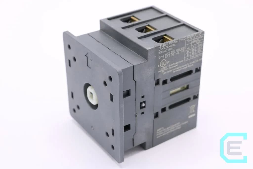 JUEGO DE MANETA Y DESCONECTADOR DE 3x80 AMPER - ABB
