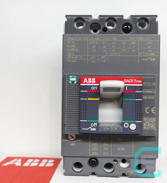 ITM CAJA MOLDEADA 3x50A, DIMENSIONES APROX: 13x7.5x10cm. ABB - Caja moldeada