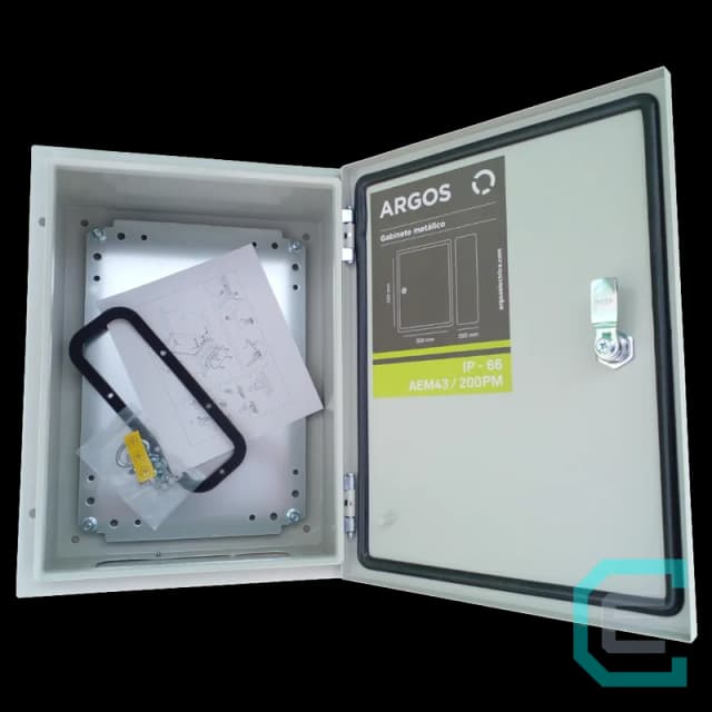 GABINETE METALICO C/PLACA DE MONTAJE TAMAÑO 40x30x20 cm. ARGOS - Metálicos
