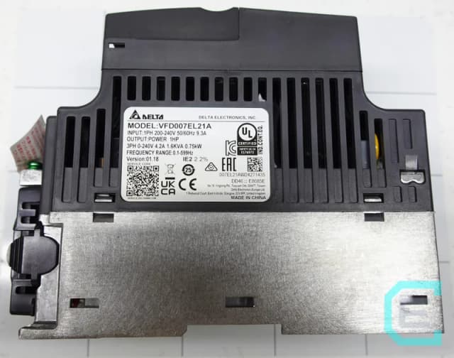 VARIADOR DE VELOCIDAD 1HP 220VAC IN 2PH OUT 3PH DELTA ELECTRONICS - Variadores