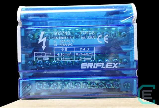 REPARTIDOR DE POTENCIA 4x40A 13 TERMINALES ERIFLEX - 4 polos