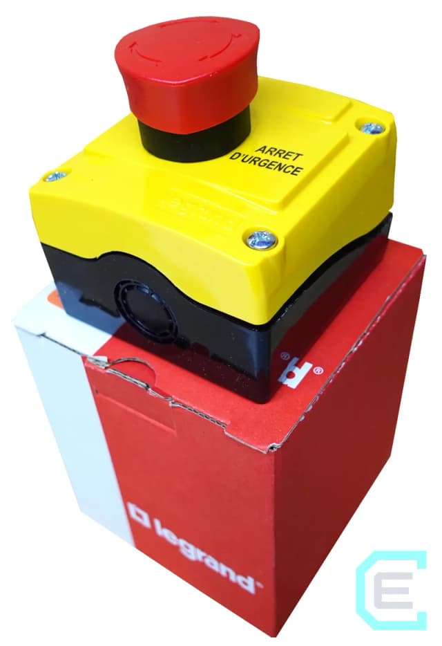 BOTON PARO DE EMERGENCIA CON CAJA LEGRAND - Paro de emergencia