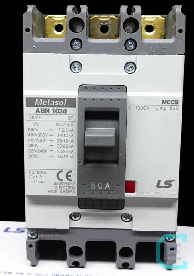 INTERRUPTOR TERMOMAGNETICO CAJA MOLDEADA 3x50A LS ELECTRIC - Caja moldeada