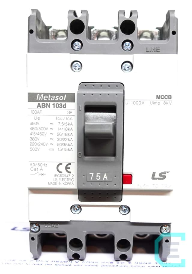 INTERRUPTOR TERMOMAGNETICO CAJA MOLDEADA 3x75A LS ELECTRIC - Caja moldeada