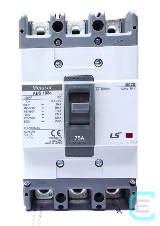 INTERRUPTOR TERMOMAGNETICO CAJA MOLDEADA 3x75A LS ELECTRIC - Caja moldeada