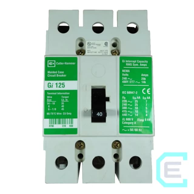 INTERRUPTOR CAJA MOLDEAD 3x40 AMPER - EATON