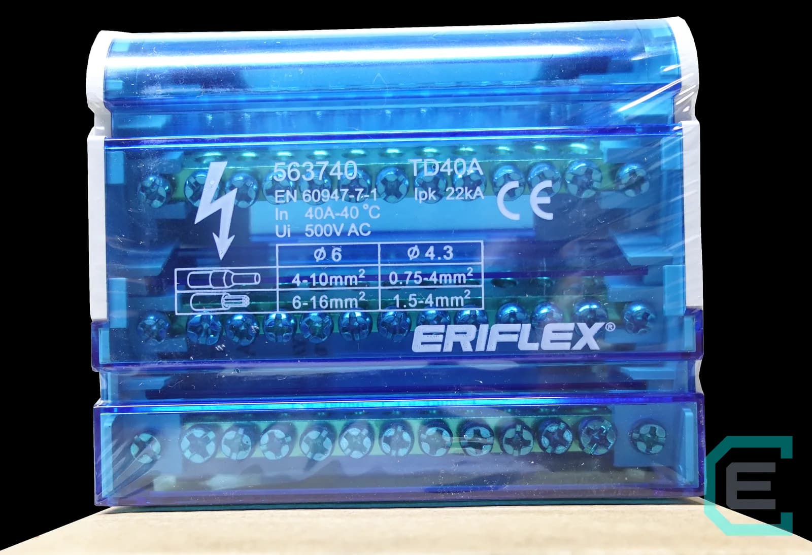 REPARTIDOR DE POTENCIA 4x40A 13 TERMINALES - ERIFLEX