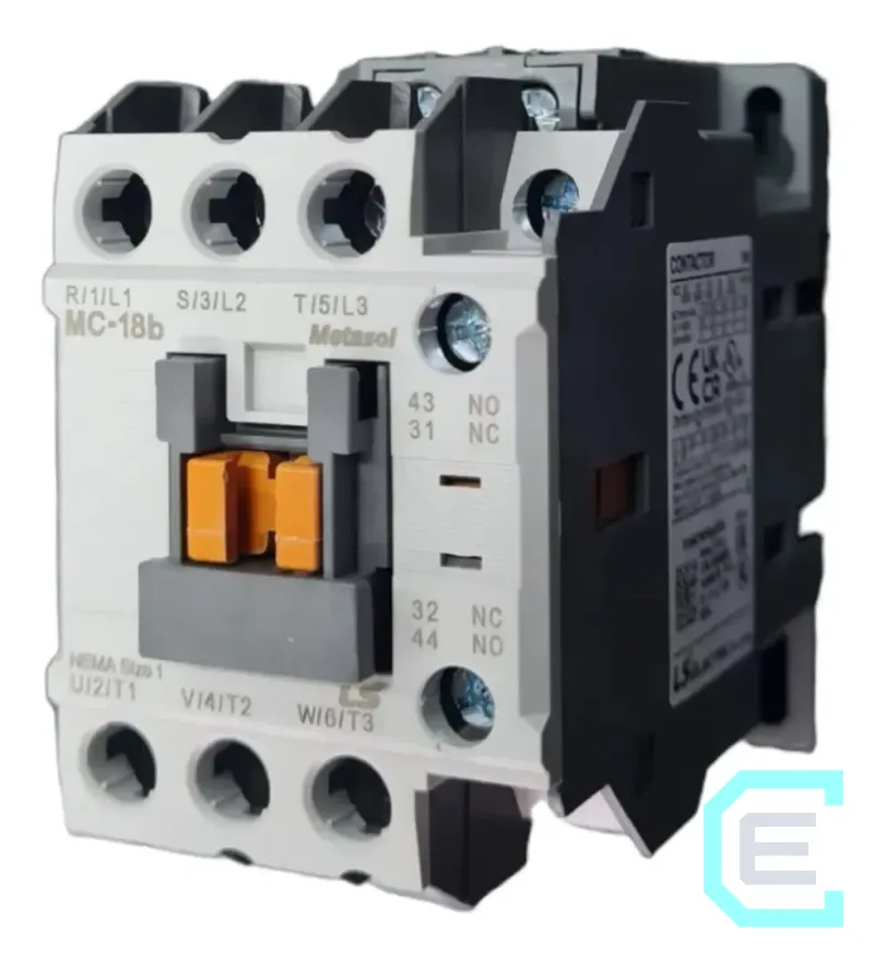 Contactor Trifásico Carlo Gavazzi de 3 Polos para Riel, Serie CGDP Control Embebido - Componentes Eléctricos