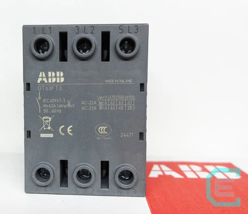 JUEGO DE MANETA Y DESCONECTADOR DE 3x63 AMPER ABB - Switch desconectador