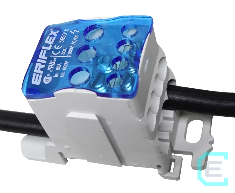 JUEGO DE 3 REPARTIDORES 1x80 AMPER ERIFLEX - 1 polo