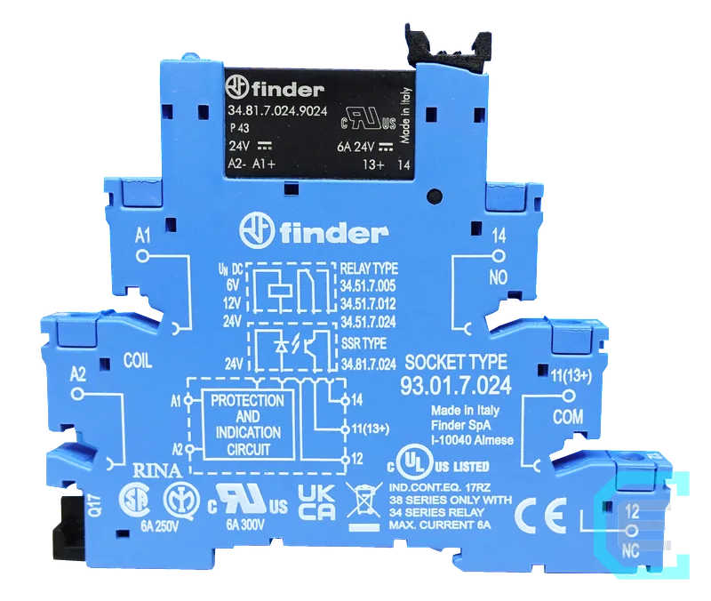 RELEVADOR SSR PARA CI, 24 VDC 2A FINDER - 1 fase