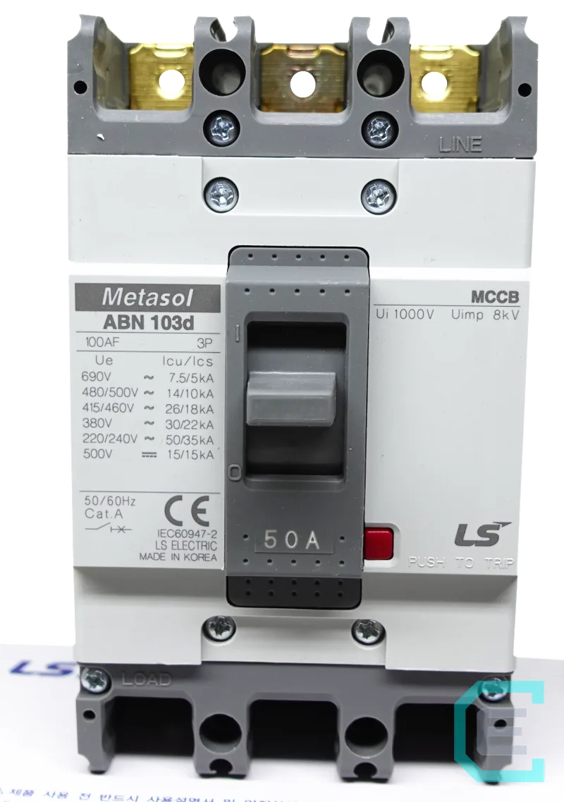 INTERRUPTOR TERMOMAGNETICO CAJA MOLDEADA 3x50A LS ELECTRIC - Caja moldeada