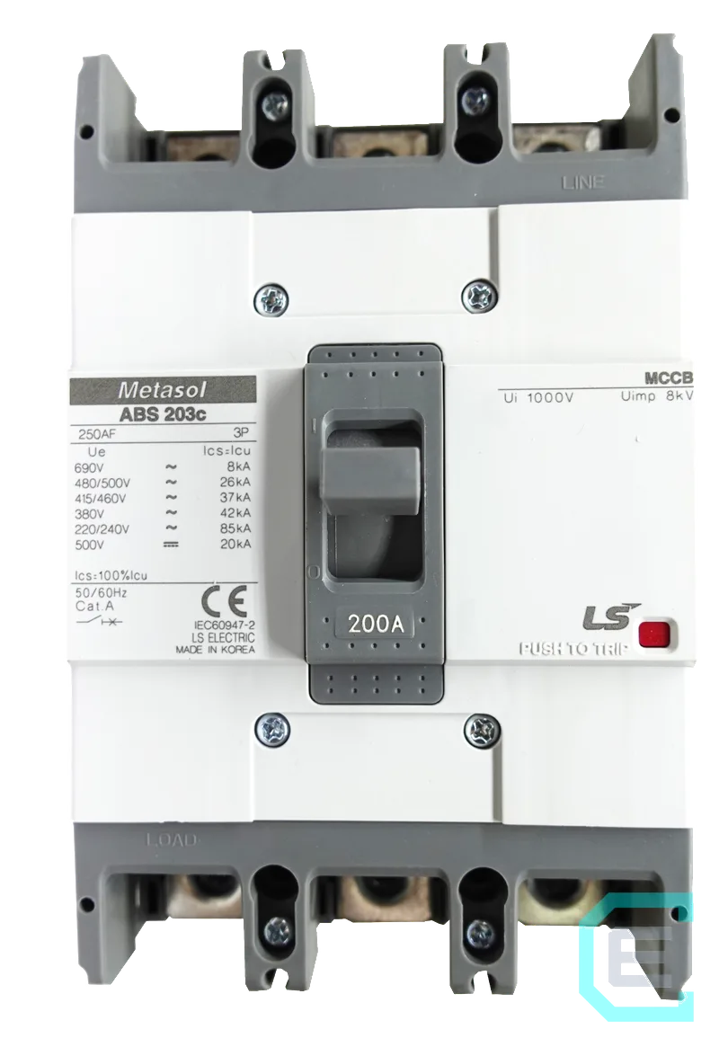 INTERRUPTOR TERMOMAGNETICO CAJA MOLDEADA 3x200A LS ELECTRIC - Caja moldeada
