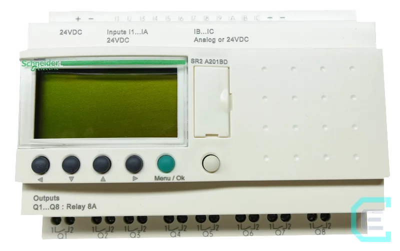 CONTROLADOR LOGICO ZELIO 24 VDC, 10 DIG, 2AN, 8 OUT, SIN RELOJ SCHNEIDER ELECTRIC - Zelios