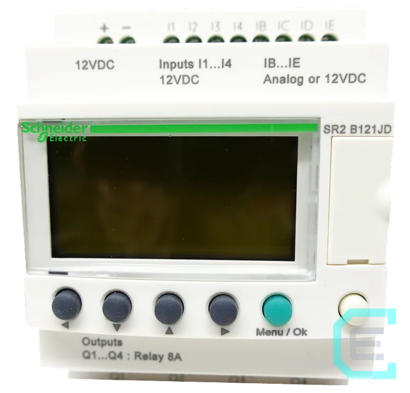 CONTROLADOR LOGICO ZELIO 12VDC, 4 DIG, 4AN, 4 OUT SCHNEIDER ELECTRIC - Zelios